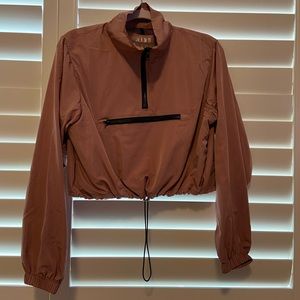 Love Tree Blush Pink Crop Windbreaker